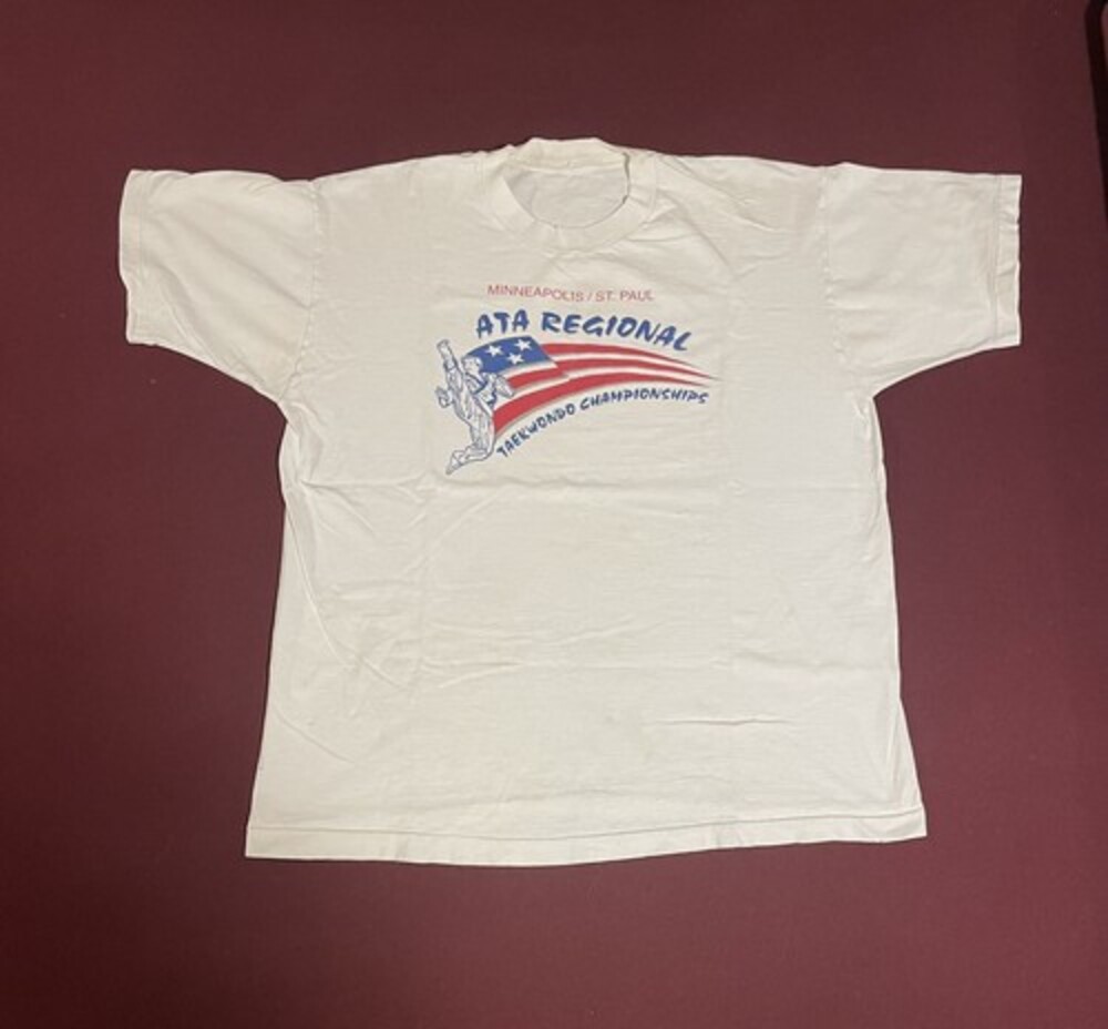Vintage Single Stitched Taekwondo Championships White XL Minneapolis St. Paul